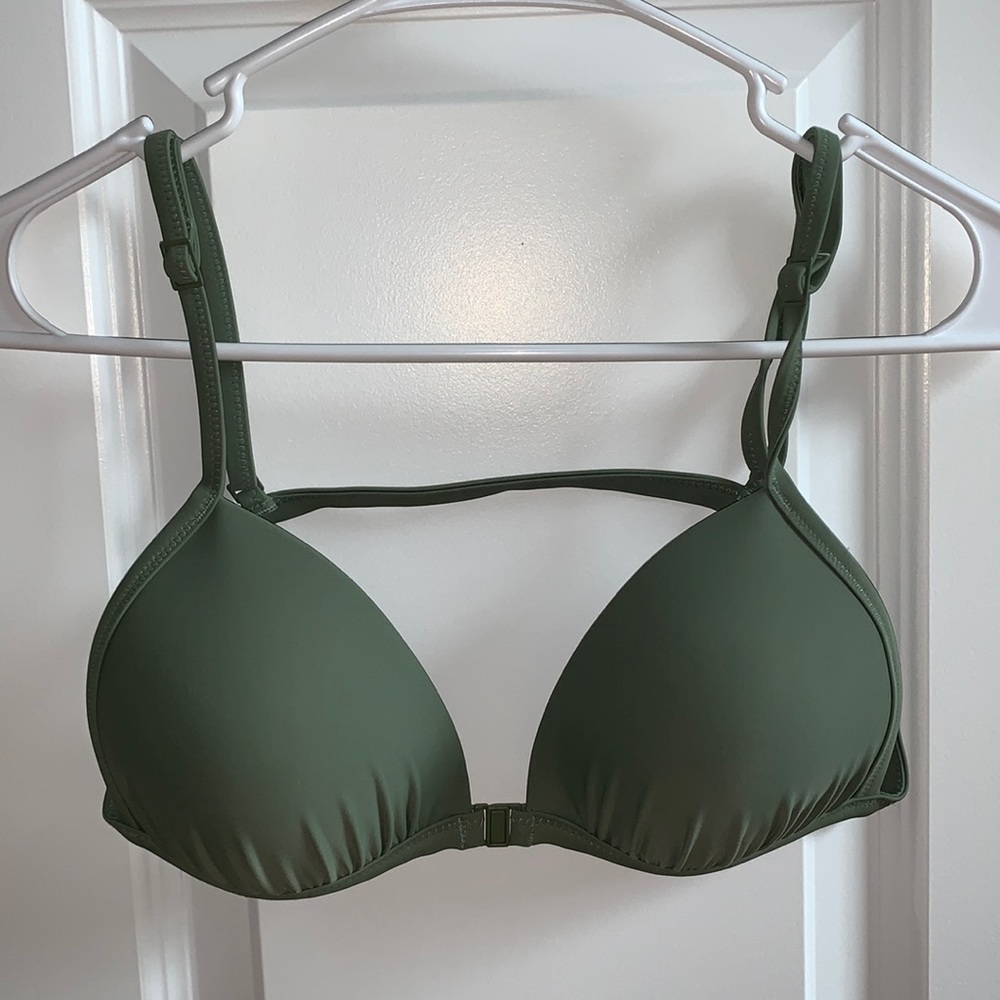 Army-green Aerie Swim Top (NEVER WORN)